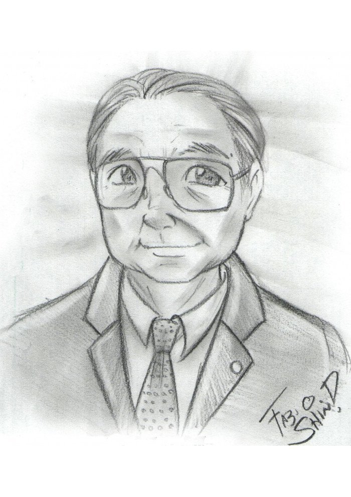 Caricatura em mangá em preto e branco — Escola de Mangá Japan Sunset
