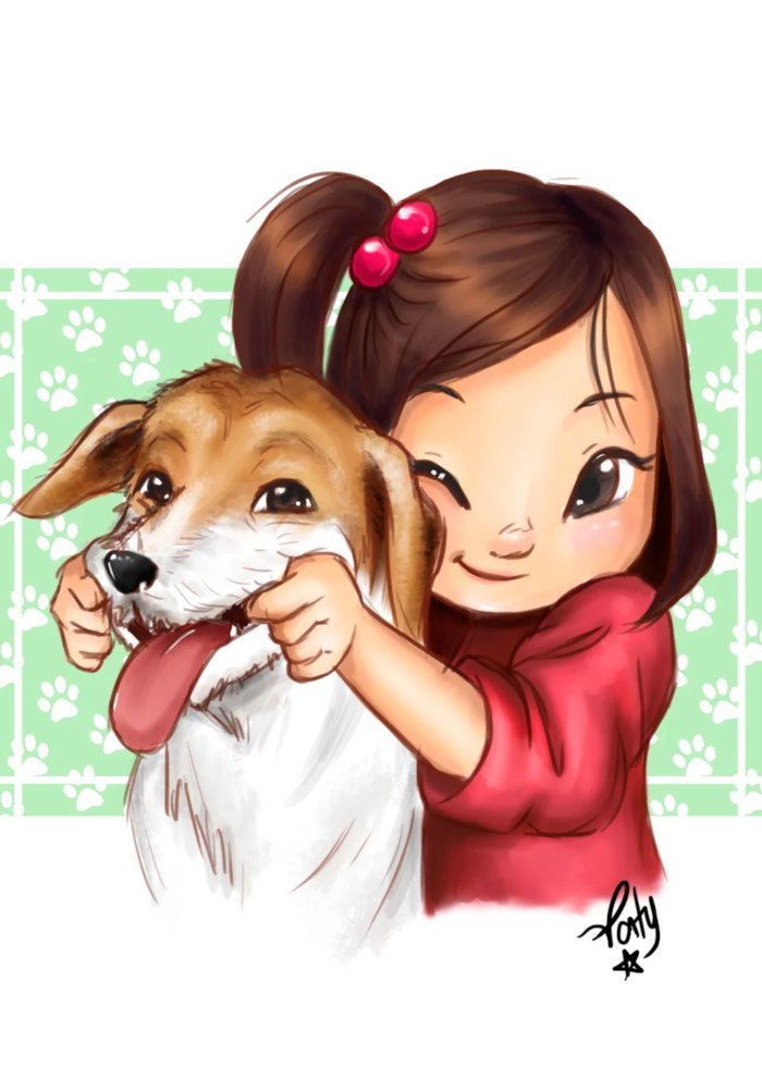 Caricatura em mangá de pet — Escola de Mangá Japan Sunset