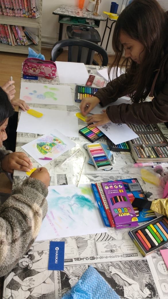 Alunos durante o curso de férias — Escola de Mangá Japan Sunset