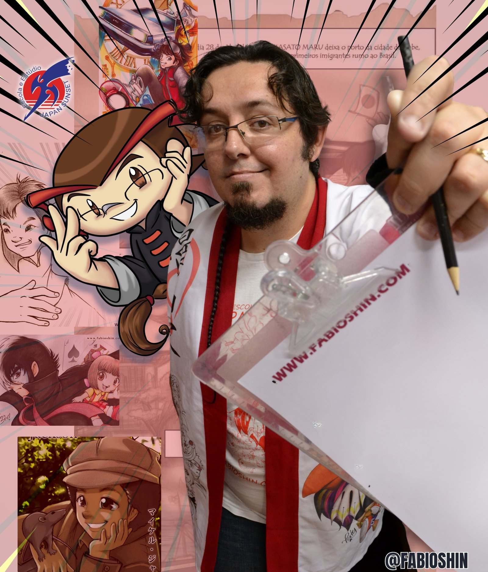 Fabio Shin 2026 — Escola de Mangá Japan Sunset
