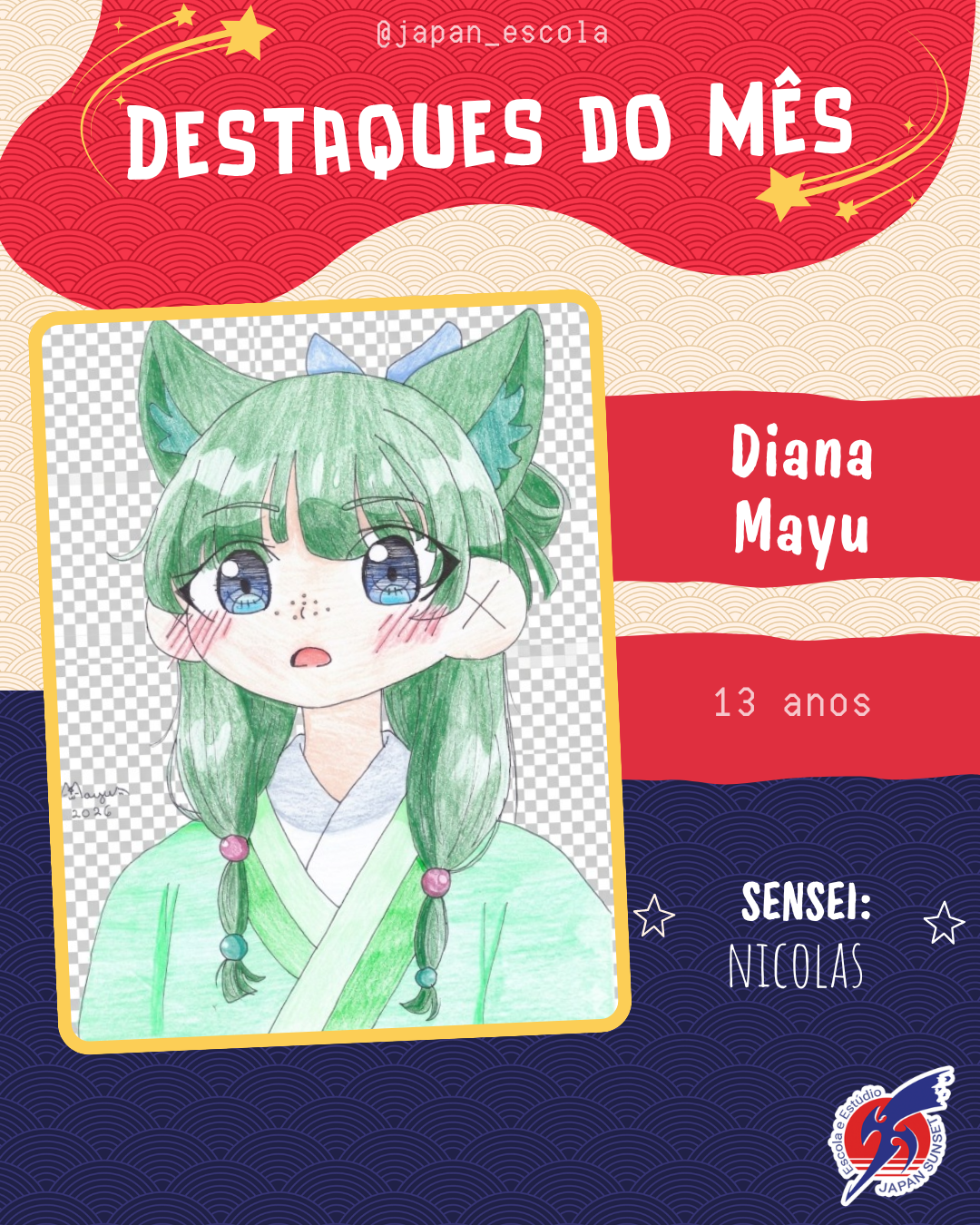 Criança desenhando mangá em aula Kodomo — Escola de Mangá Japan Sunset