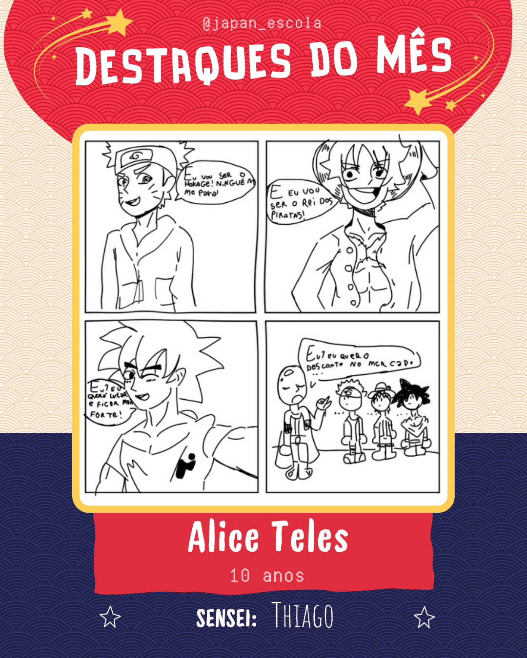 Criança desenhando mangá em aula Kodomo — Escola de Mangá Japan Sunset