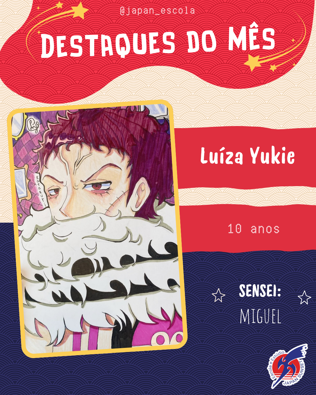 Trabalho de aluno — Escola de Mangá Japan Sunset