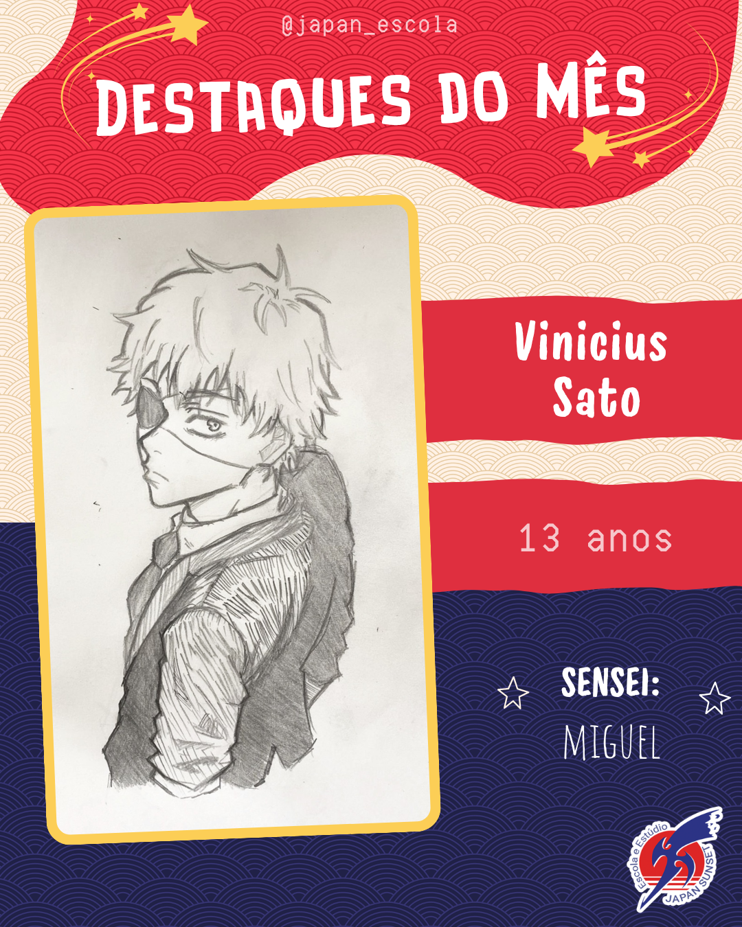 Trabalho de aluno — Escola de Mangá Japan Sunset