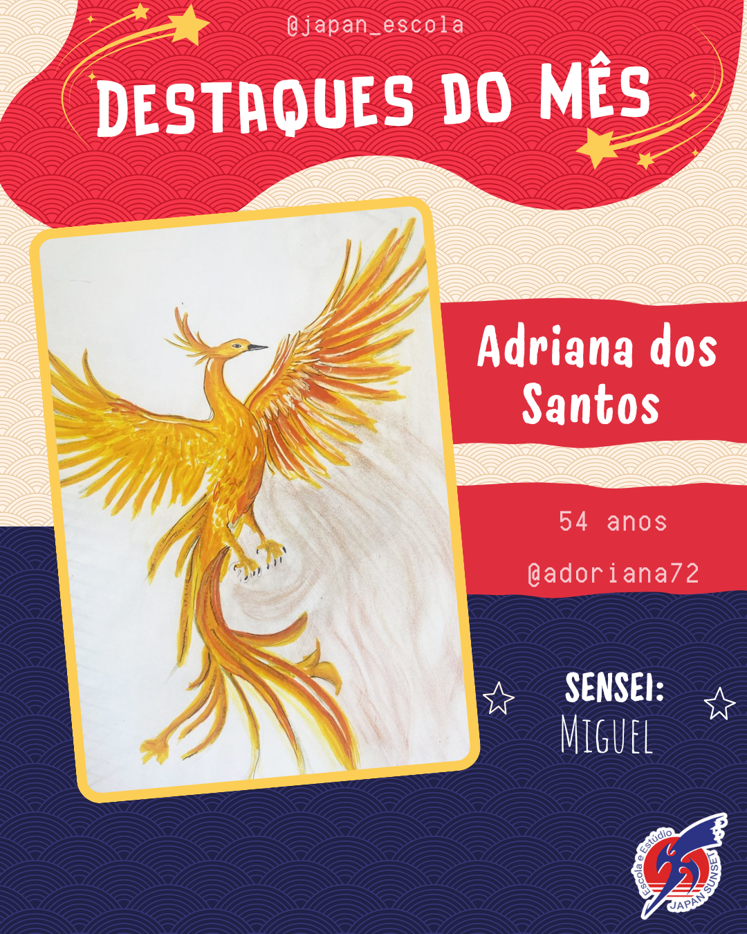 Trabalho de aluno — Escola de Mangá Japan Sunset