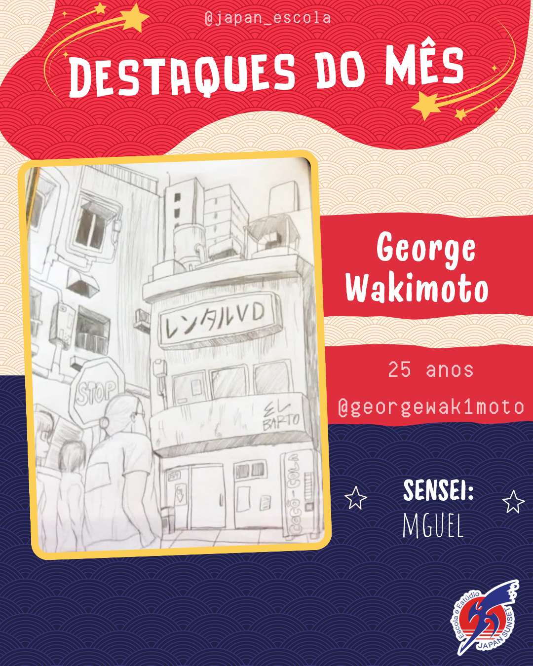 Trabalho de aluno — Escola de Mangá Japan Sunset