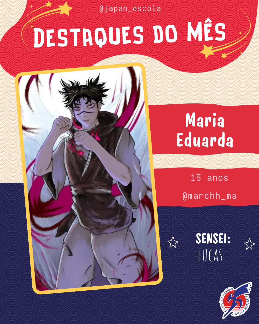 Trabalho de aluno — Escola de Mangá Japan Sunset