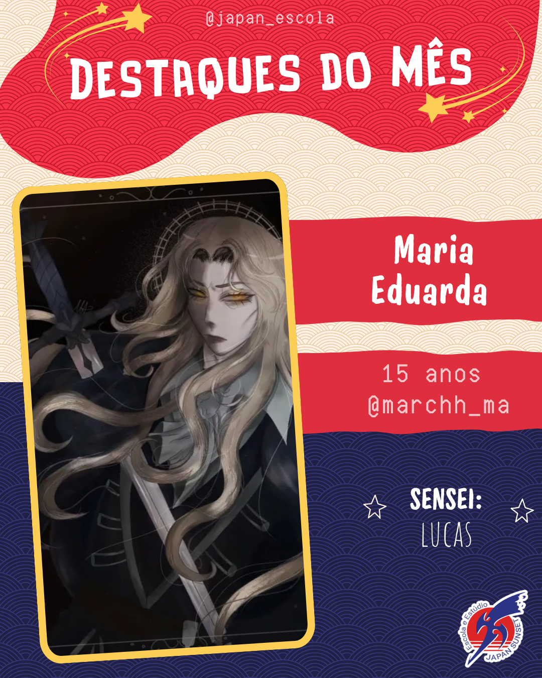 Trabalho de aluno — Escola de Mangá Japan Sunset