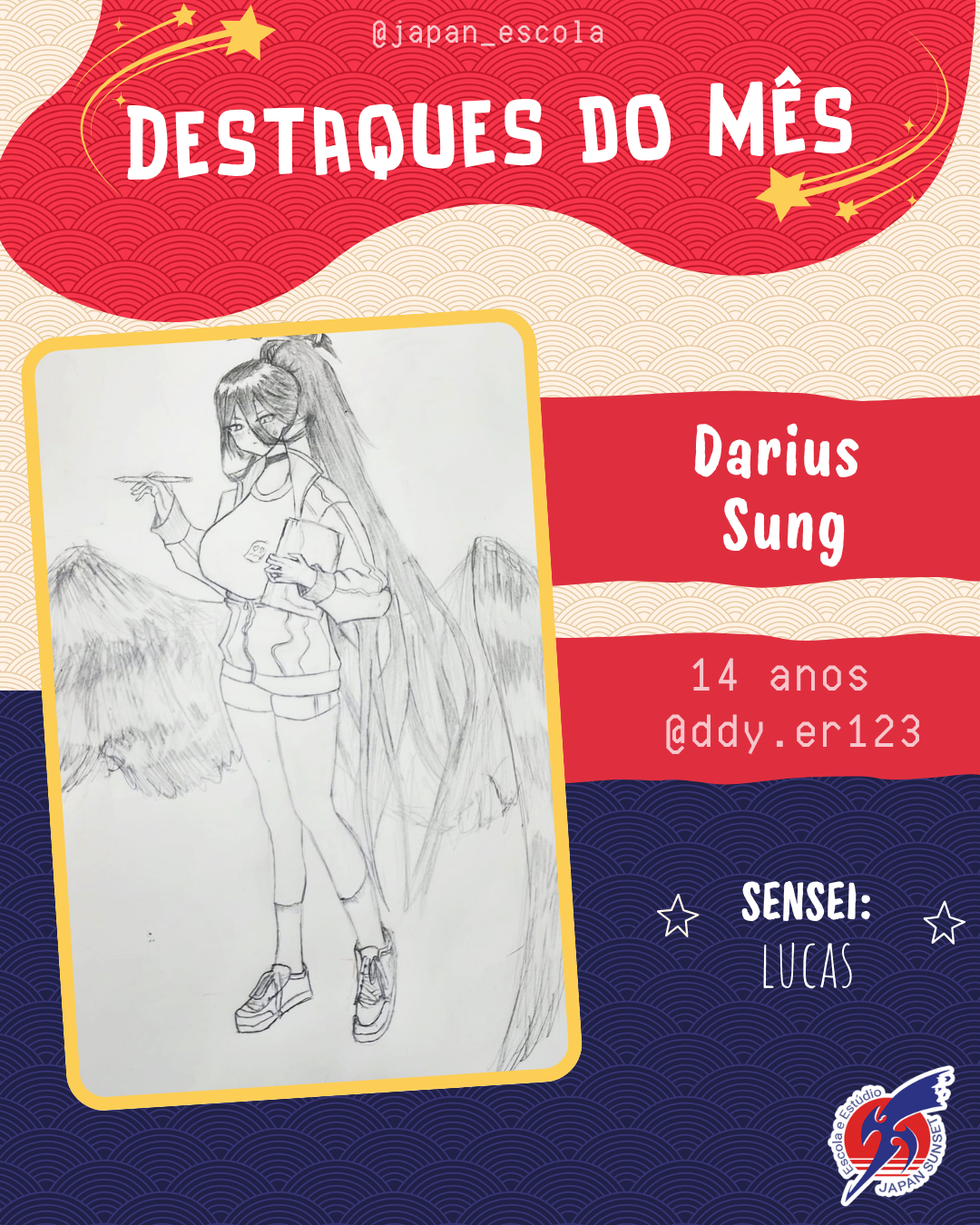Trabalho de aluno — Escola de Mangá Japan Sunset