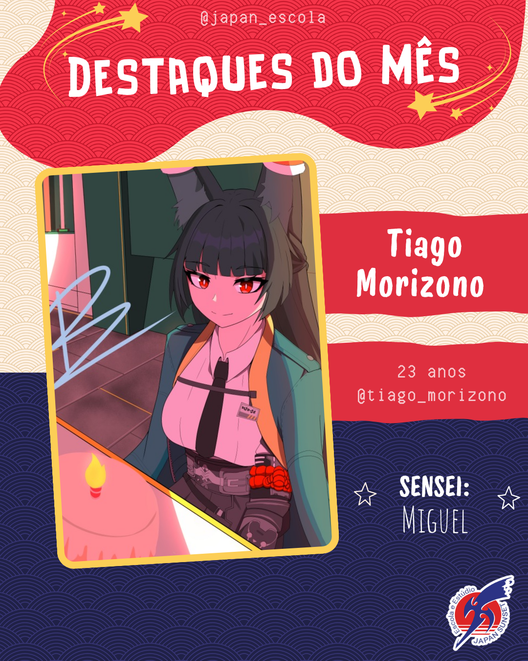 Trabalho de aluno — Escola de Mangá Japan Sunset