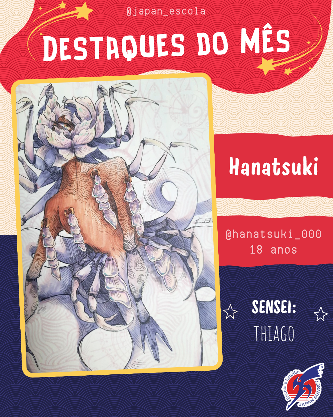 Trabalho de aluno — Escola de Mangá Japan Sunset