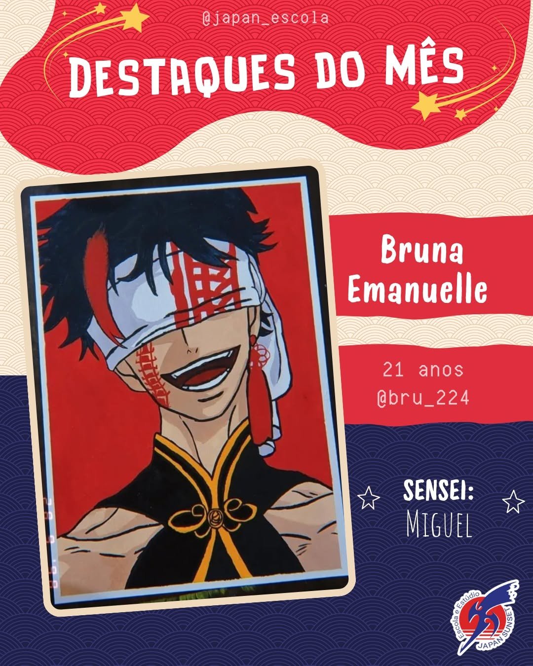 Trabalho de aluno — Escola de Mangá Japan Sunset