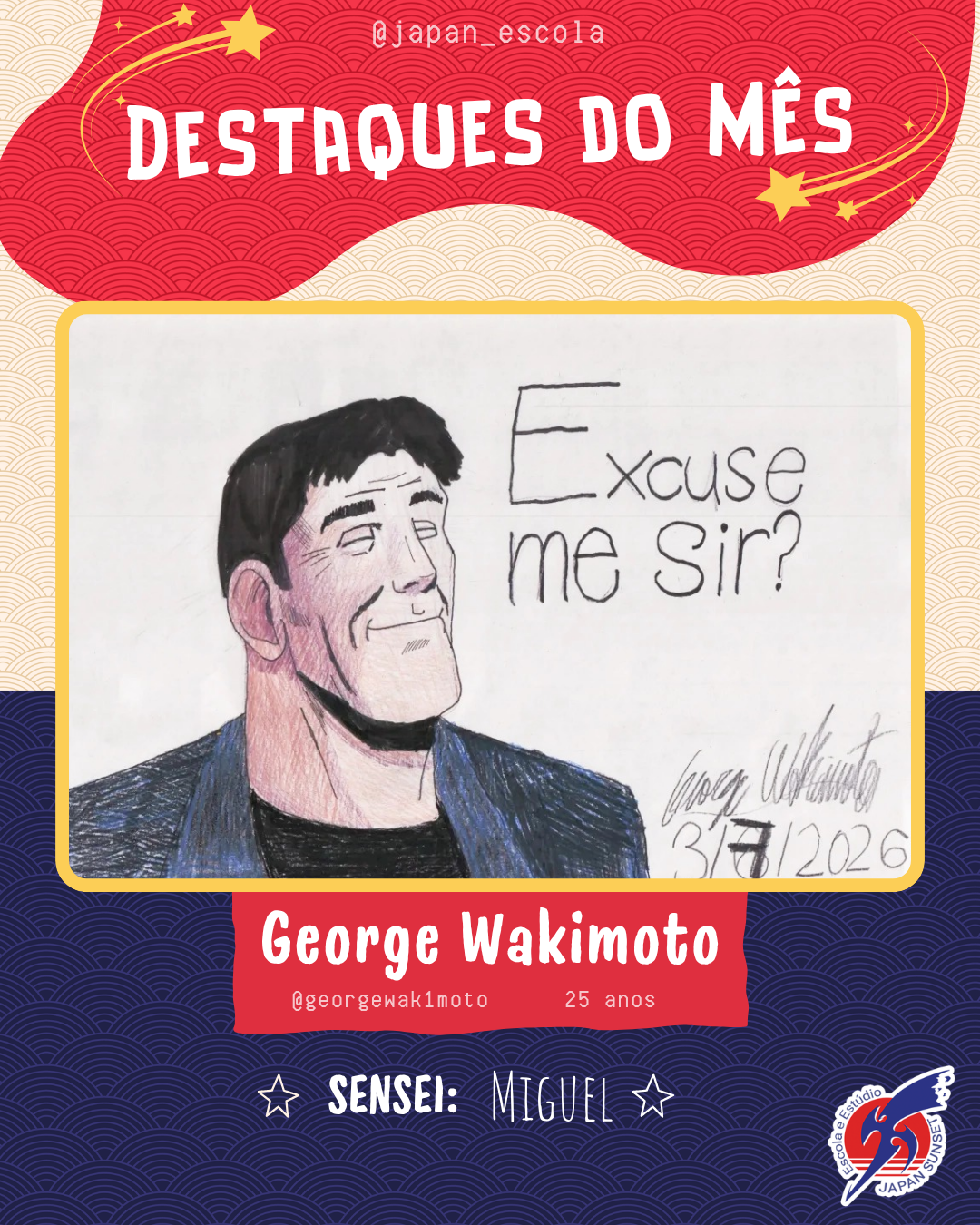 Trabalho de aluno — Escola de Mangá Japan Sunset