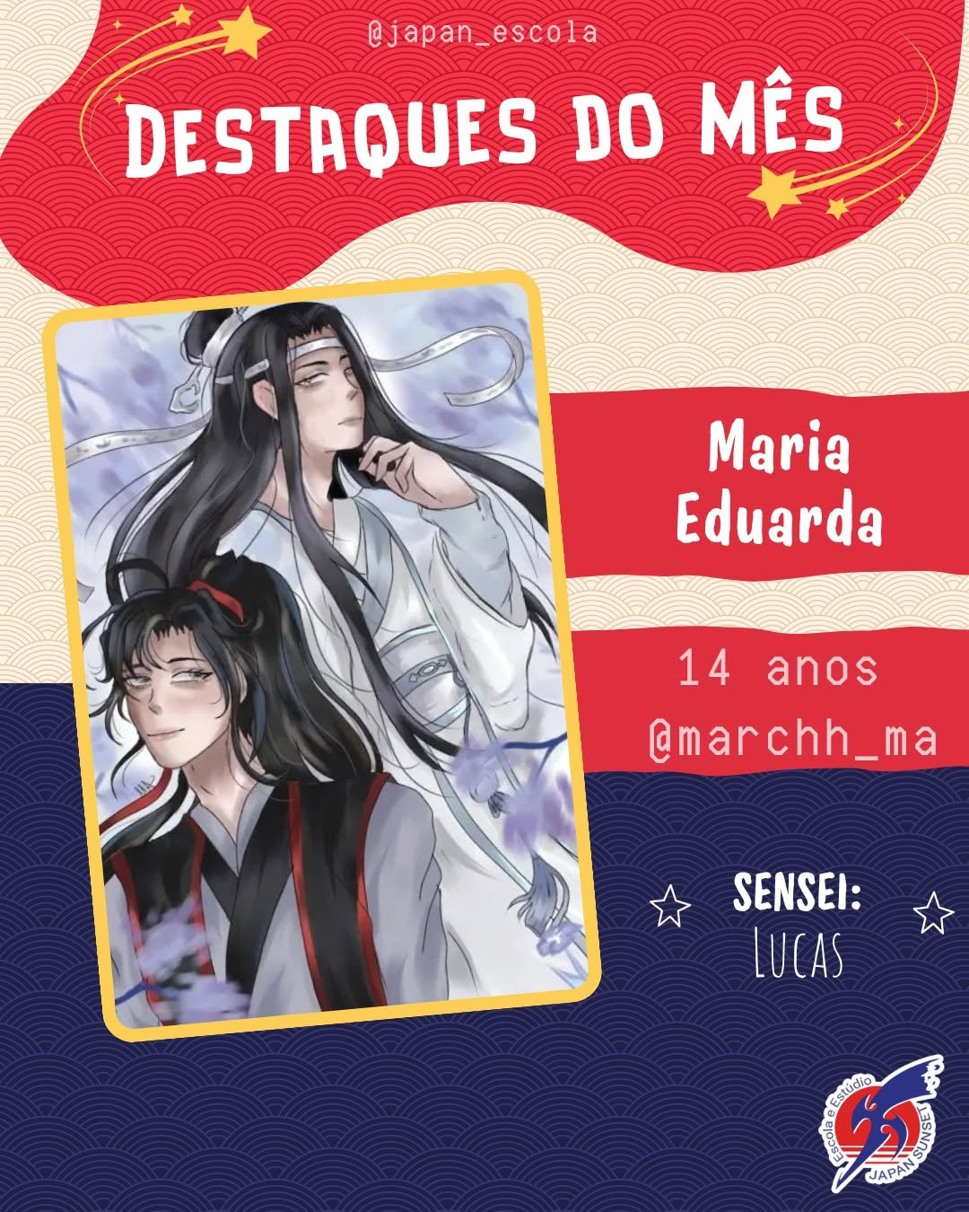 Trabalho de aluno — Escola de Mangá Japan Sunset